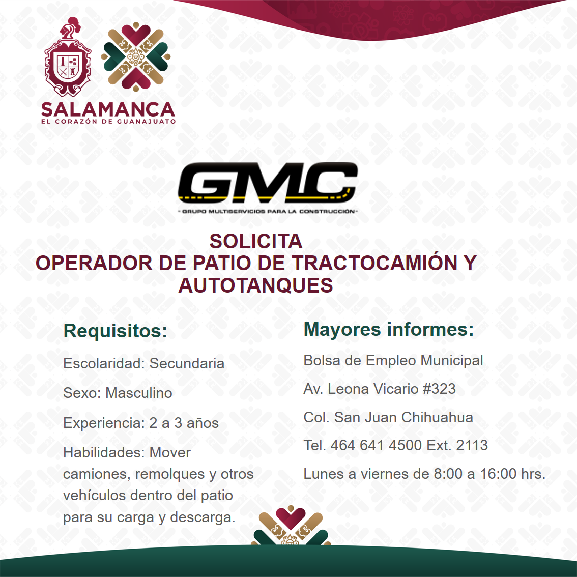 Operador de patio de tractocamión y autotanques