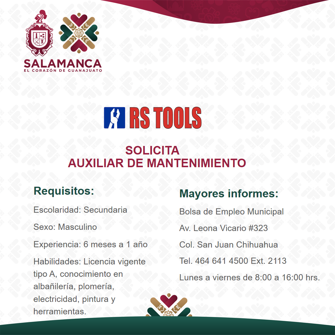 Auxiliar de Mantenimiento