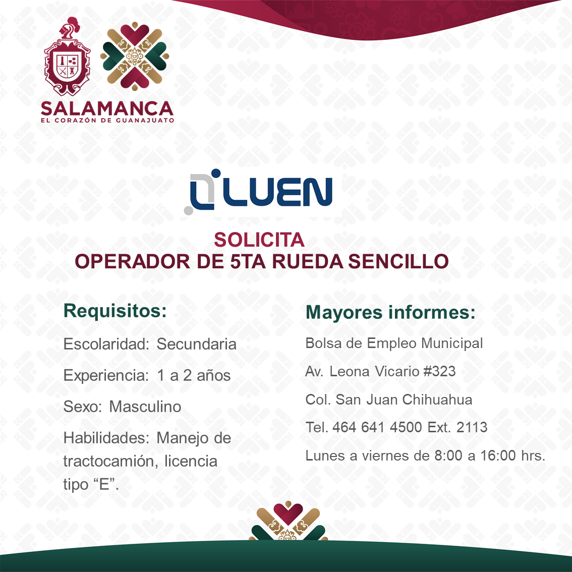 Operador de 5ta Rueda Sencillo